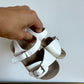 White Strap Sandals / Size 5 Toddler