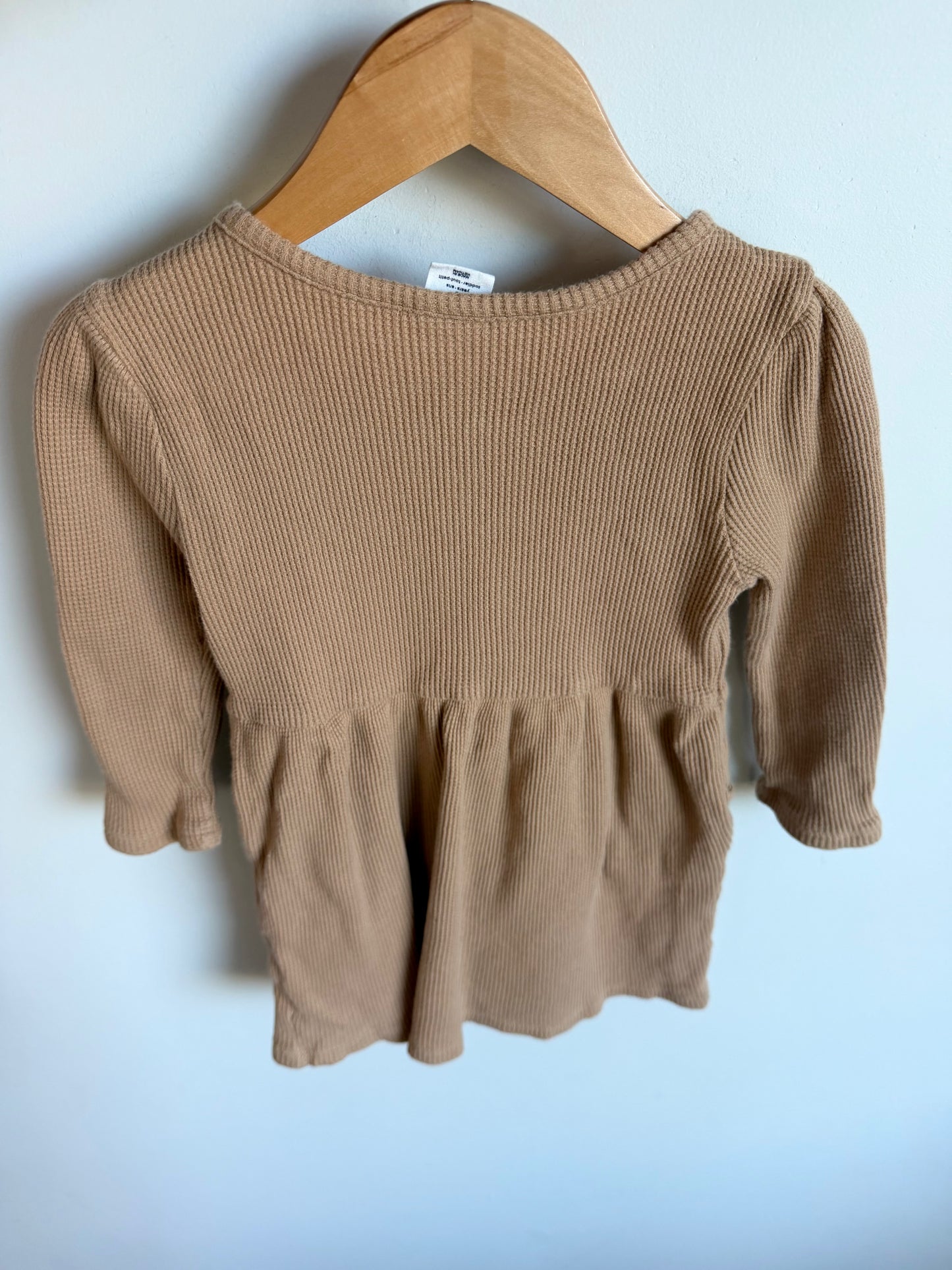 Oat Waffle Dress / 3T