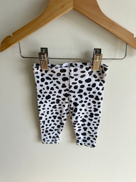 Dotted Black and White Pants / 0-3m