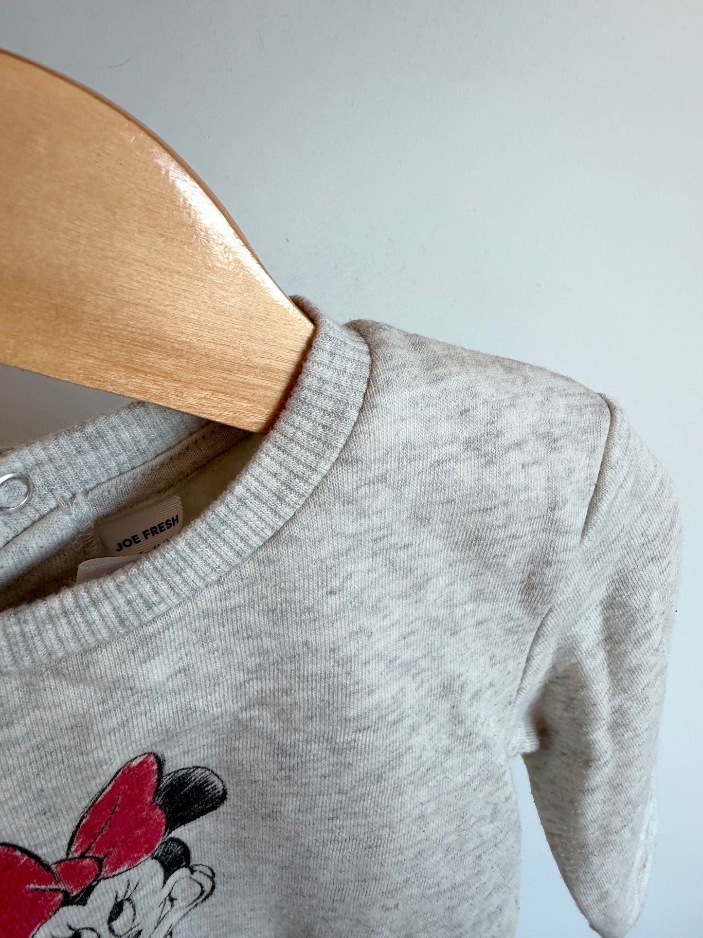 Grey Minnie Mouse Crewneck / 18-24m