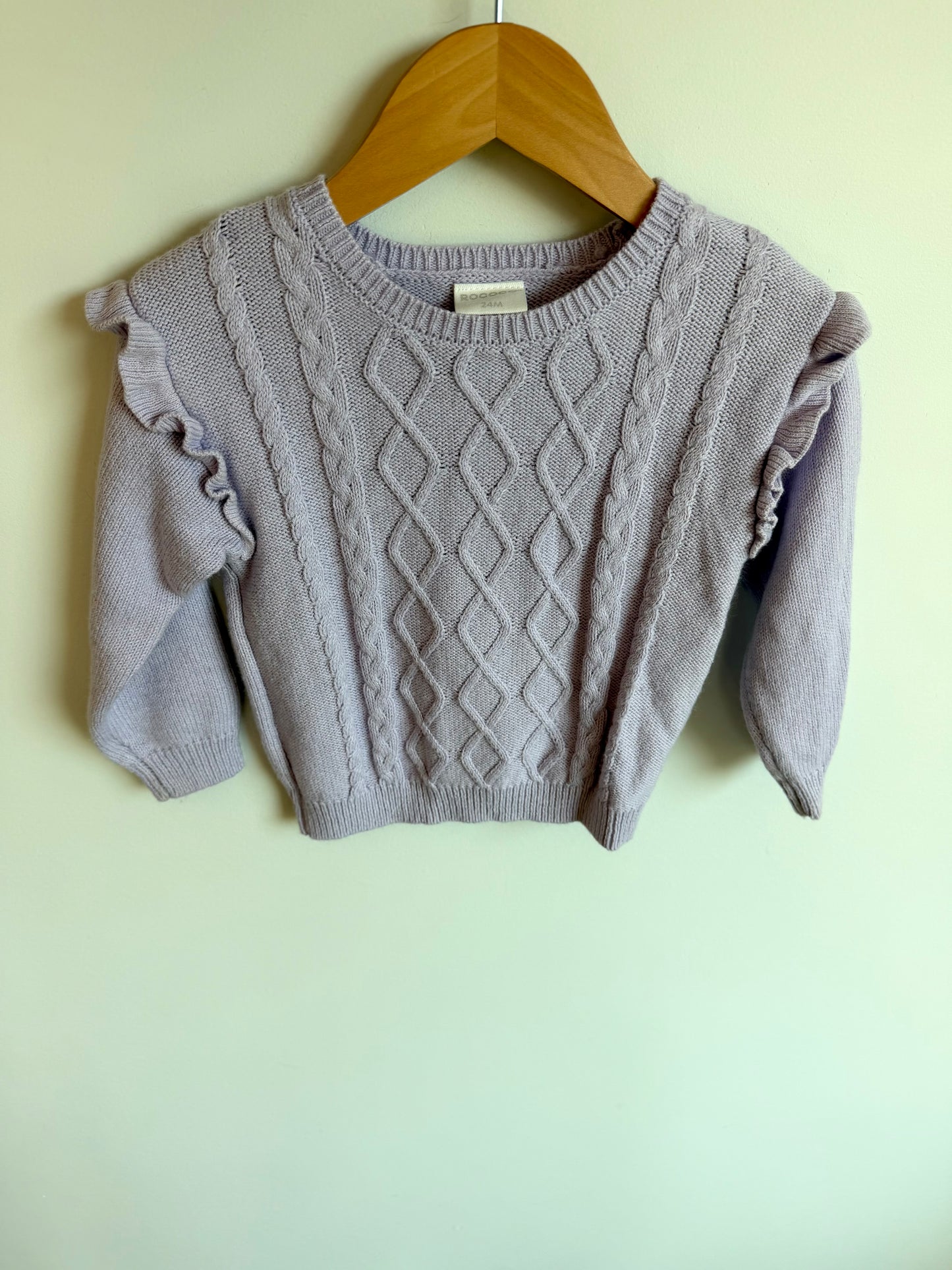 Purple Cable Knit Sweater / 24m