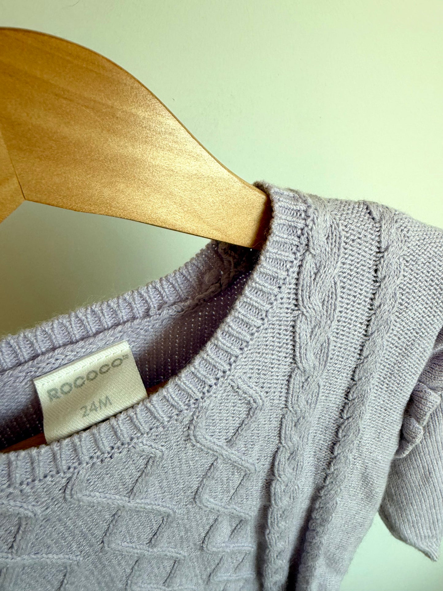 Purple Cable Knit Sweater / 24m