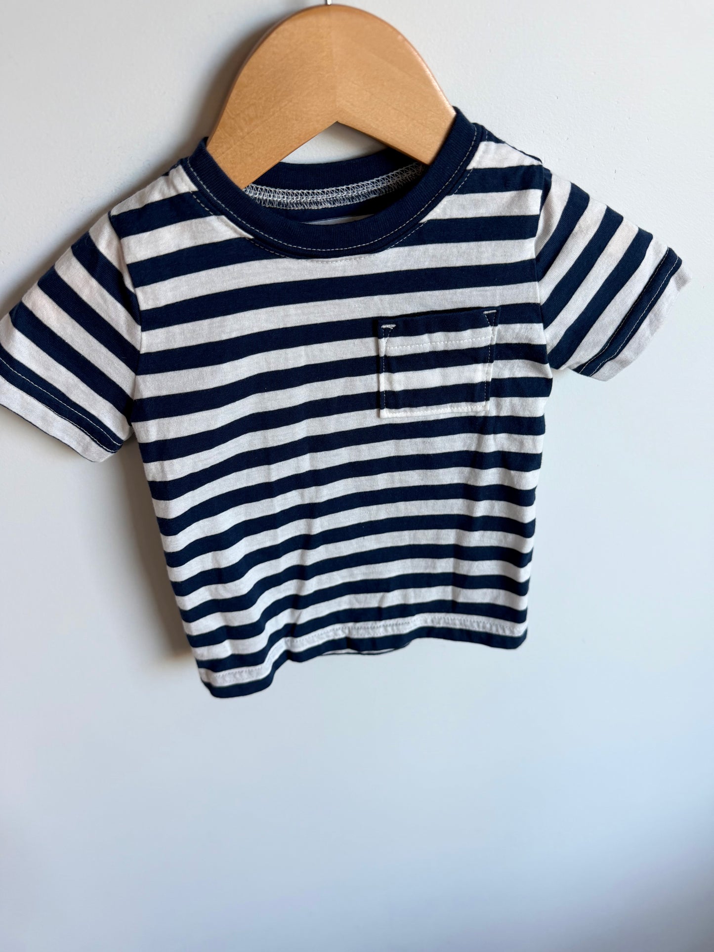 Striped Blue Pocket T-Shirt / 12m