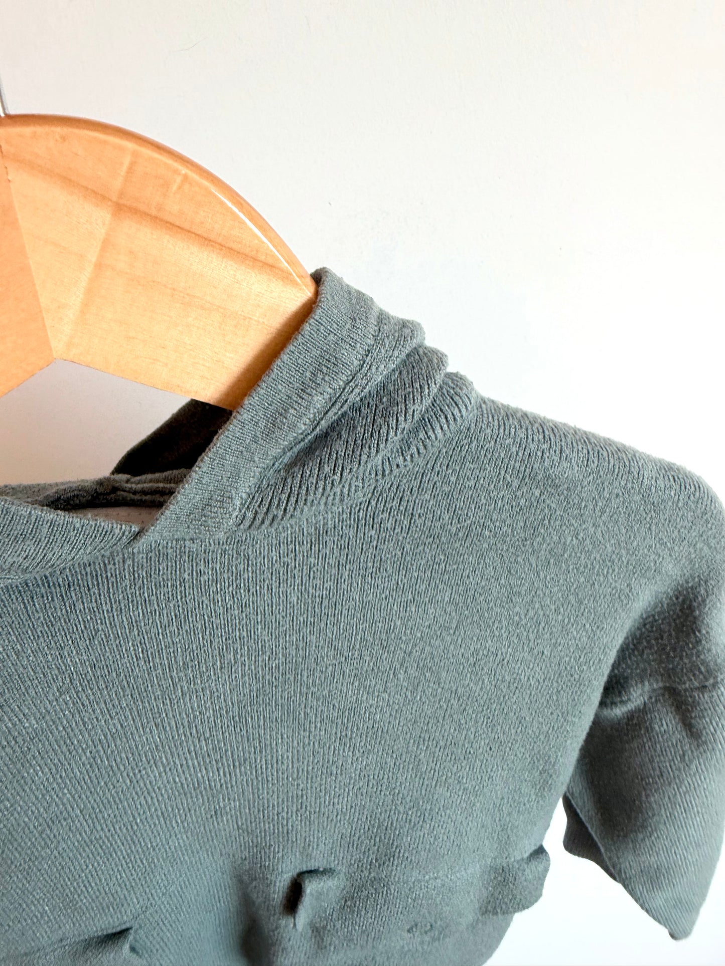 Zara Sage Knit Hooded Sweater / 18-24m