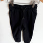 Black Tapered Pocket Zipper Sweat Pants / 2T