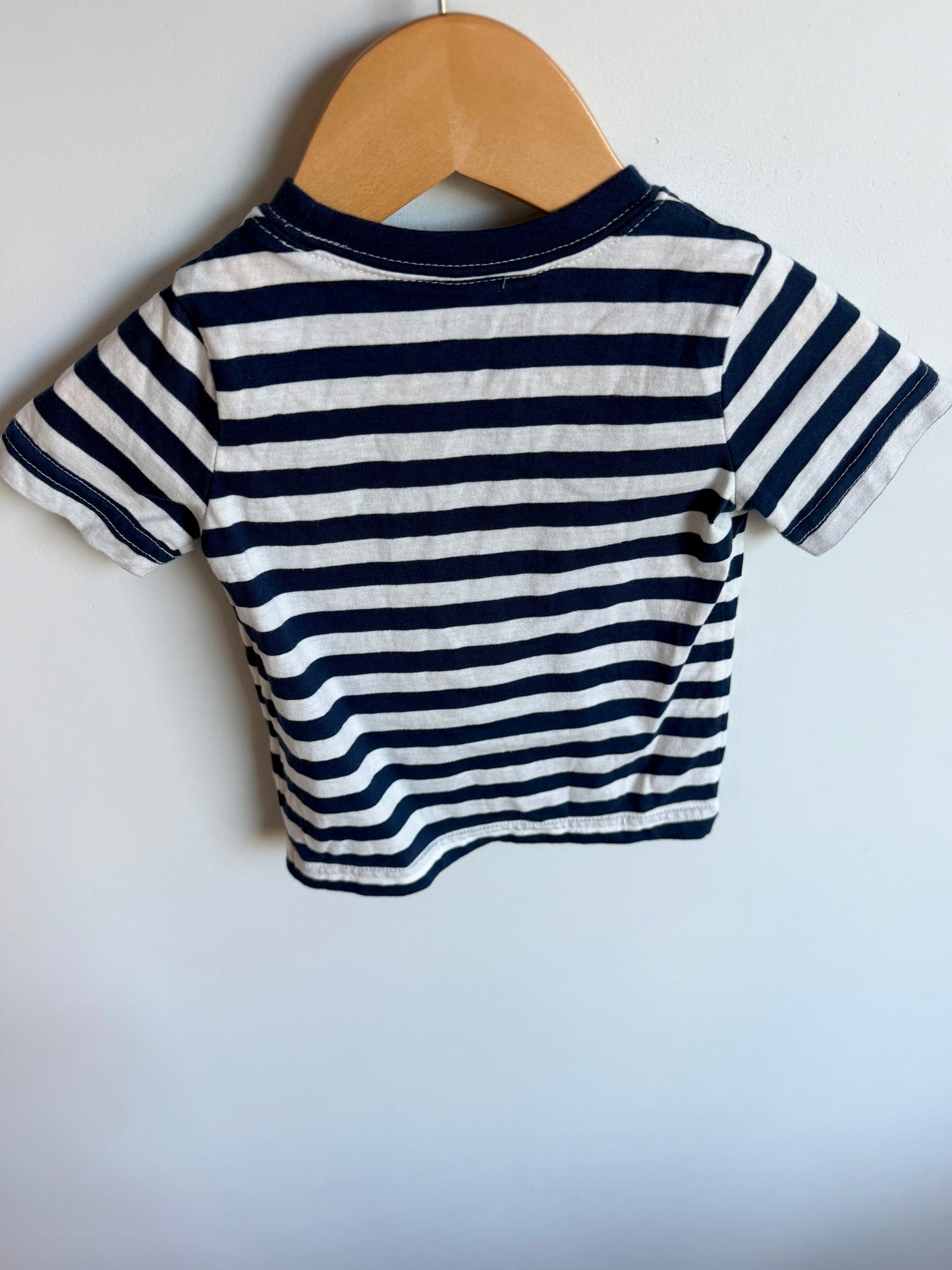 Striped Blue Pocket T-Shirt / 12m