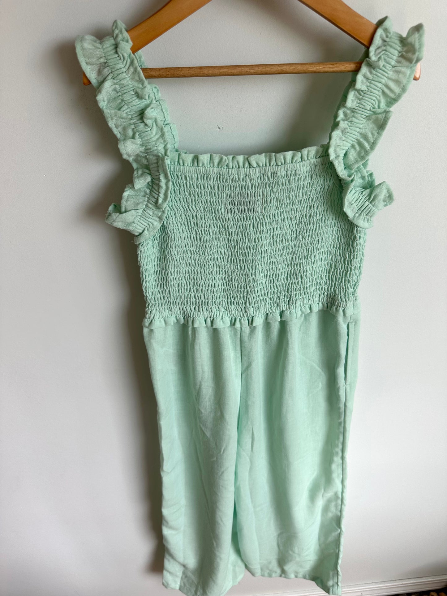 Turquoise Ruffle Jumpsuit / 8 years (m)