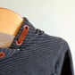 Striped Grey Hoodie / 18-24m