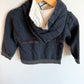 Striped Grey Hoodie / 18-24m