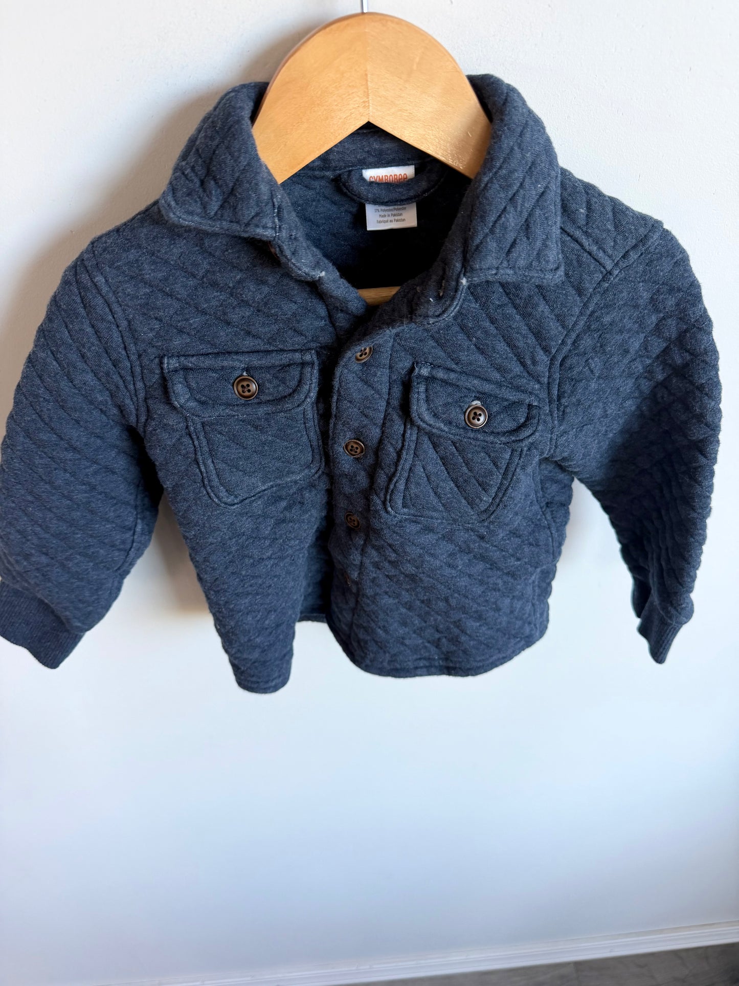 Quilted Button Up Sweater  / 12-18m