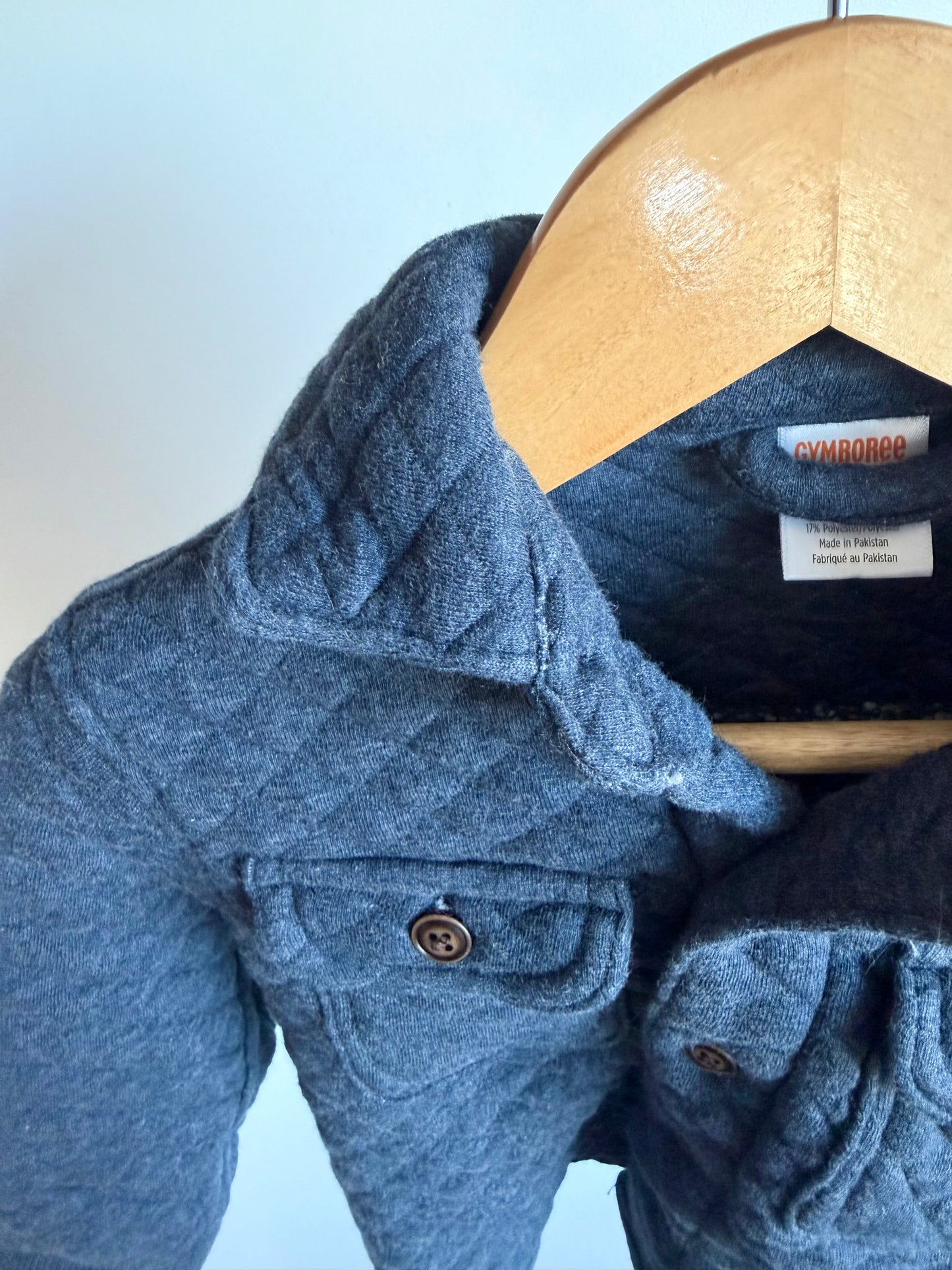 Quilted Button Up Sweater  / 12-18m