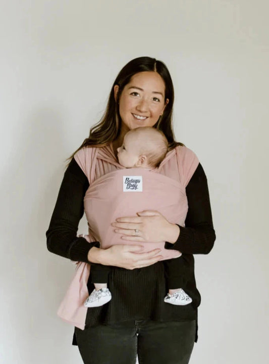 Blush Beluga Wrap Carrier / newborn to 25 lbs