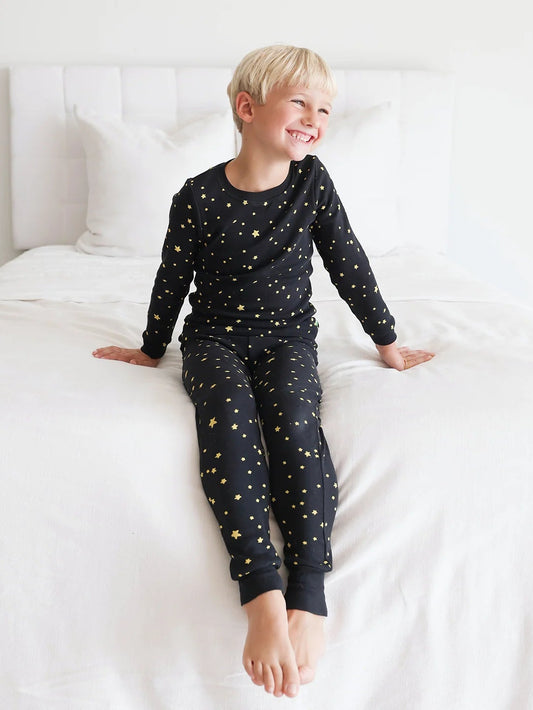 Organic Long Sleeve Stars PJ Set (New Retail Item)/ 5-6 years