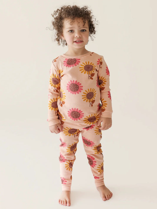 Parade Organic Sunflower PJ Top + Bottoms Set (New Retail Item)/ 7-8 years