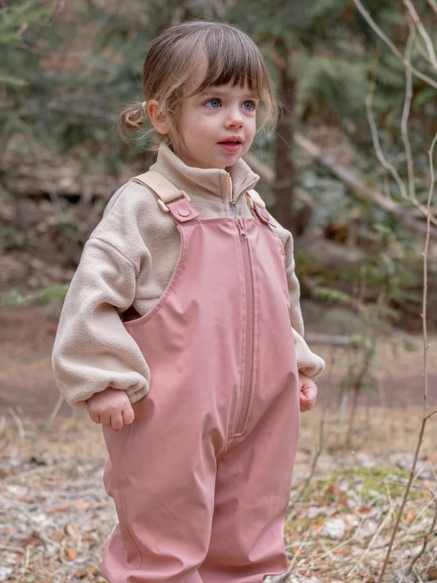Roobear Waterproof Fleece-Lined Overalls- Rosewood Pink (New Retail Item)/ 4T