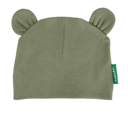 NEW Parade Organic Olive Baby Bear Hat / 0-6m