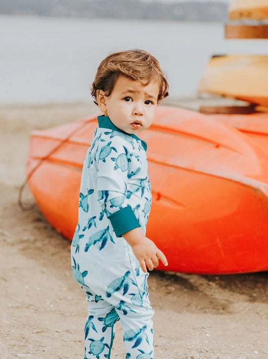 Full Zip Sunsuit - Turtles (New Retail Item) / 18-24m