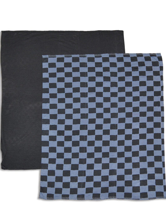 Check It Out Print/Asphalt Bamboo Burpcloth 2 Pack (New Retail Item)