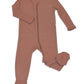 Chocolate Bamboo Fleece Footie W/2 Way Zipper (New Retail Item) / 12-18m