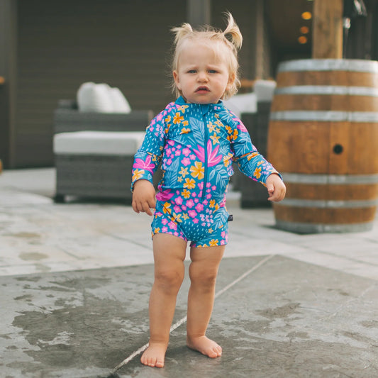 Shorty Sunsuit - Bloom Lagoon (New Retail Item) / 5T