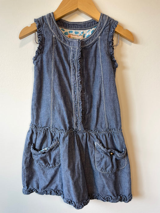 Denim Ruffle Dress / 4T