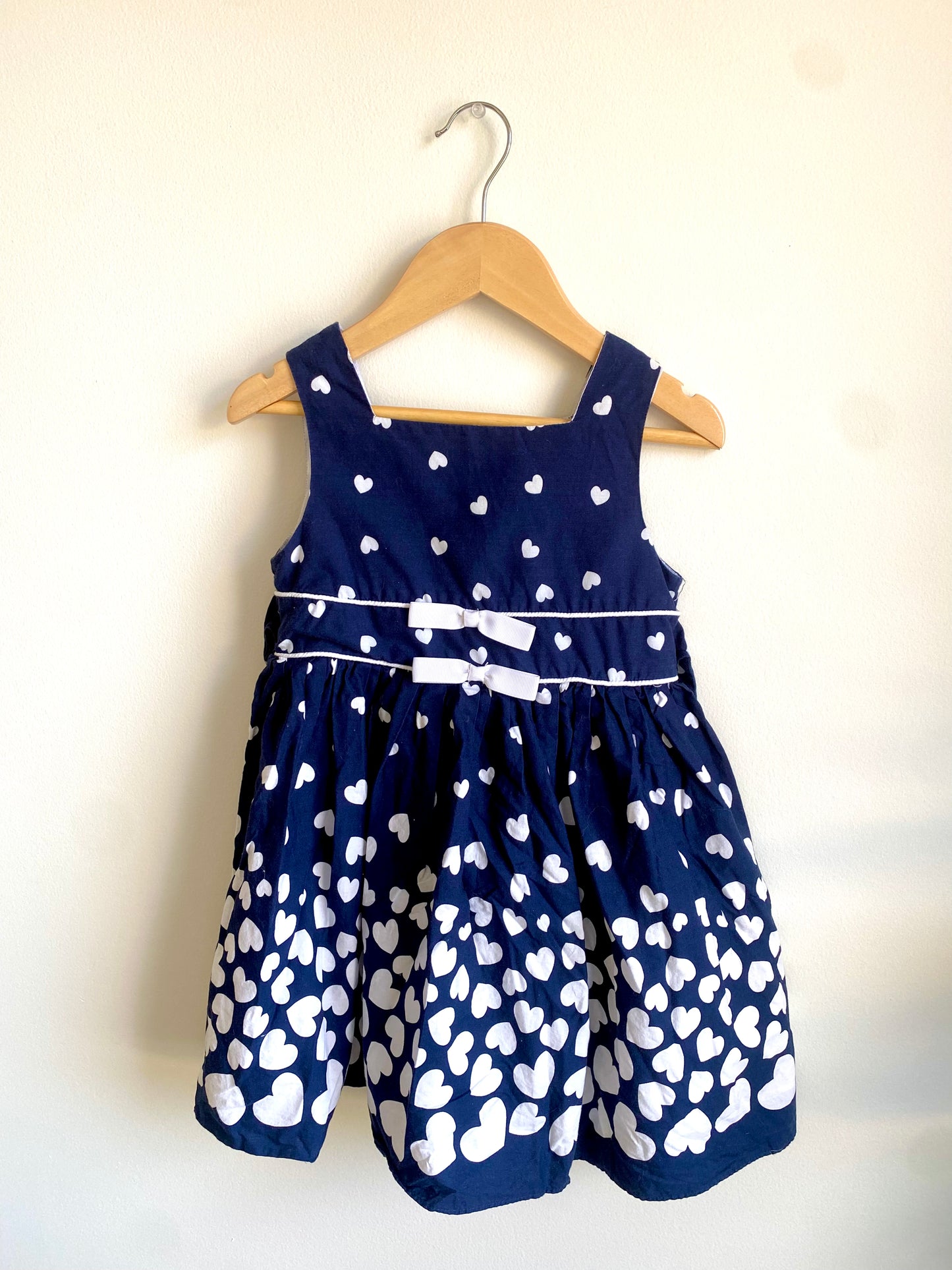 Navy Heart Dress / 4T