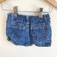 Jean Shorts with White Flower / 3-6m