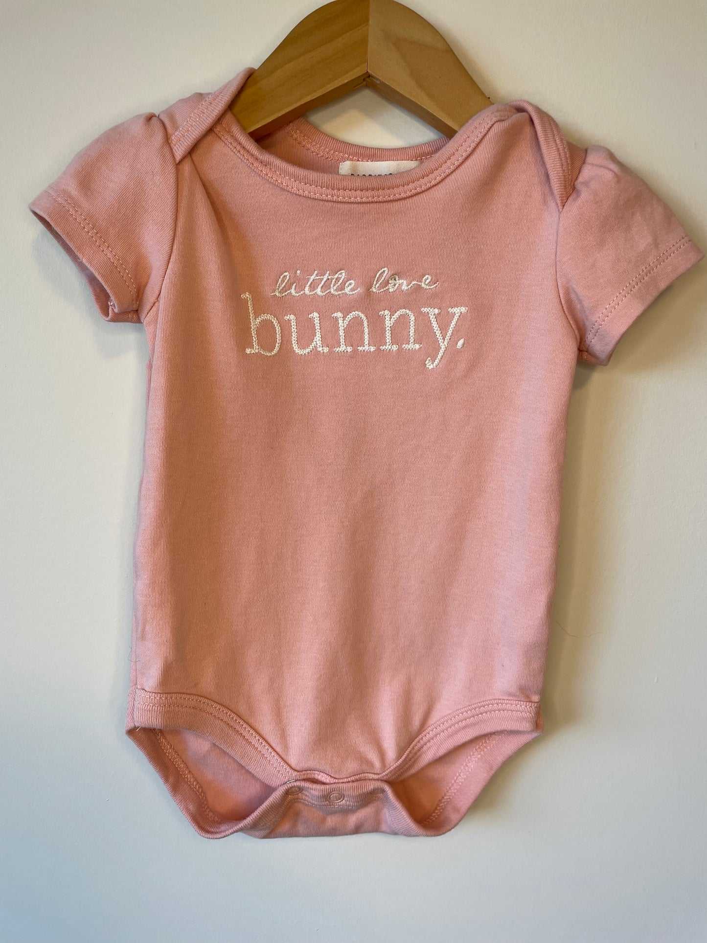 Organic Cotton Little Love Bunny Bodysuit / 3-6m