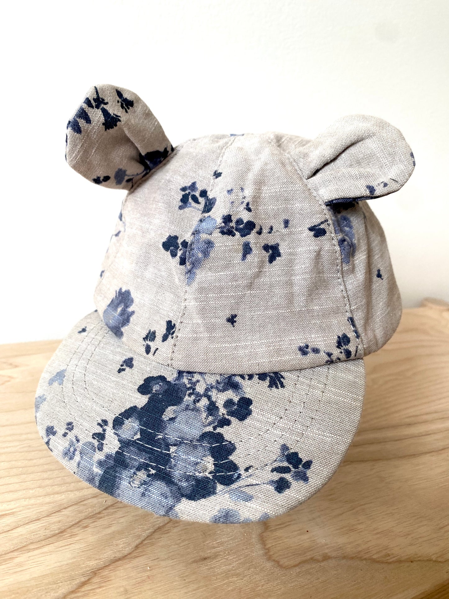 Floral Cap with Ears / 0-12m