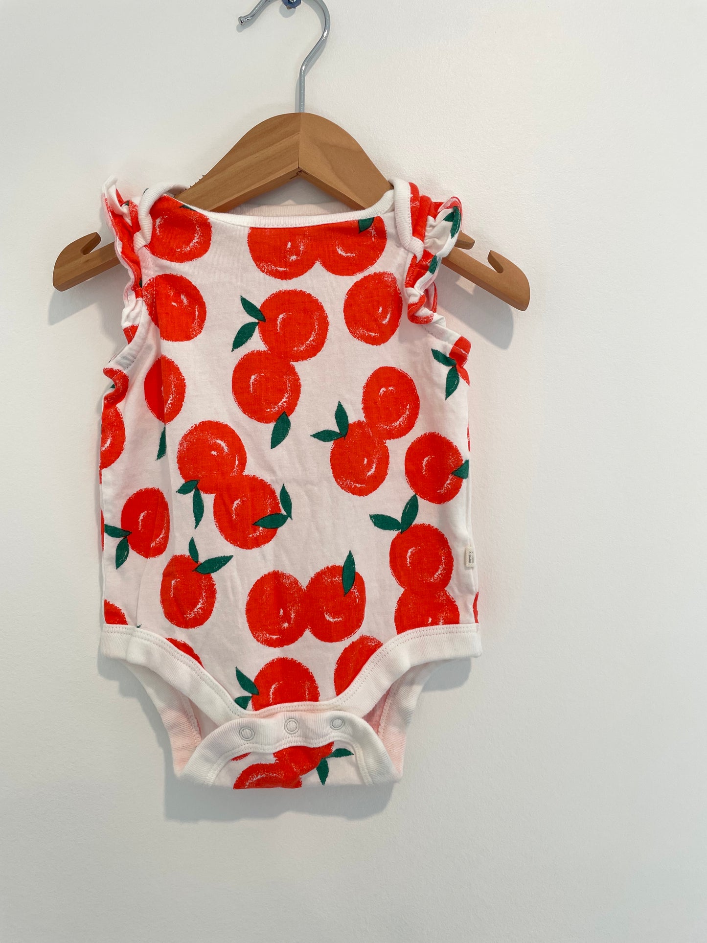 Organic Cotton Peach Bodysuit + Shorts / 0-3m