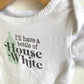 House White T-Shirt Bodysuit / 3-6m