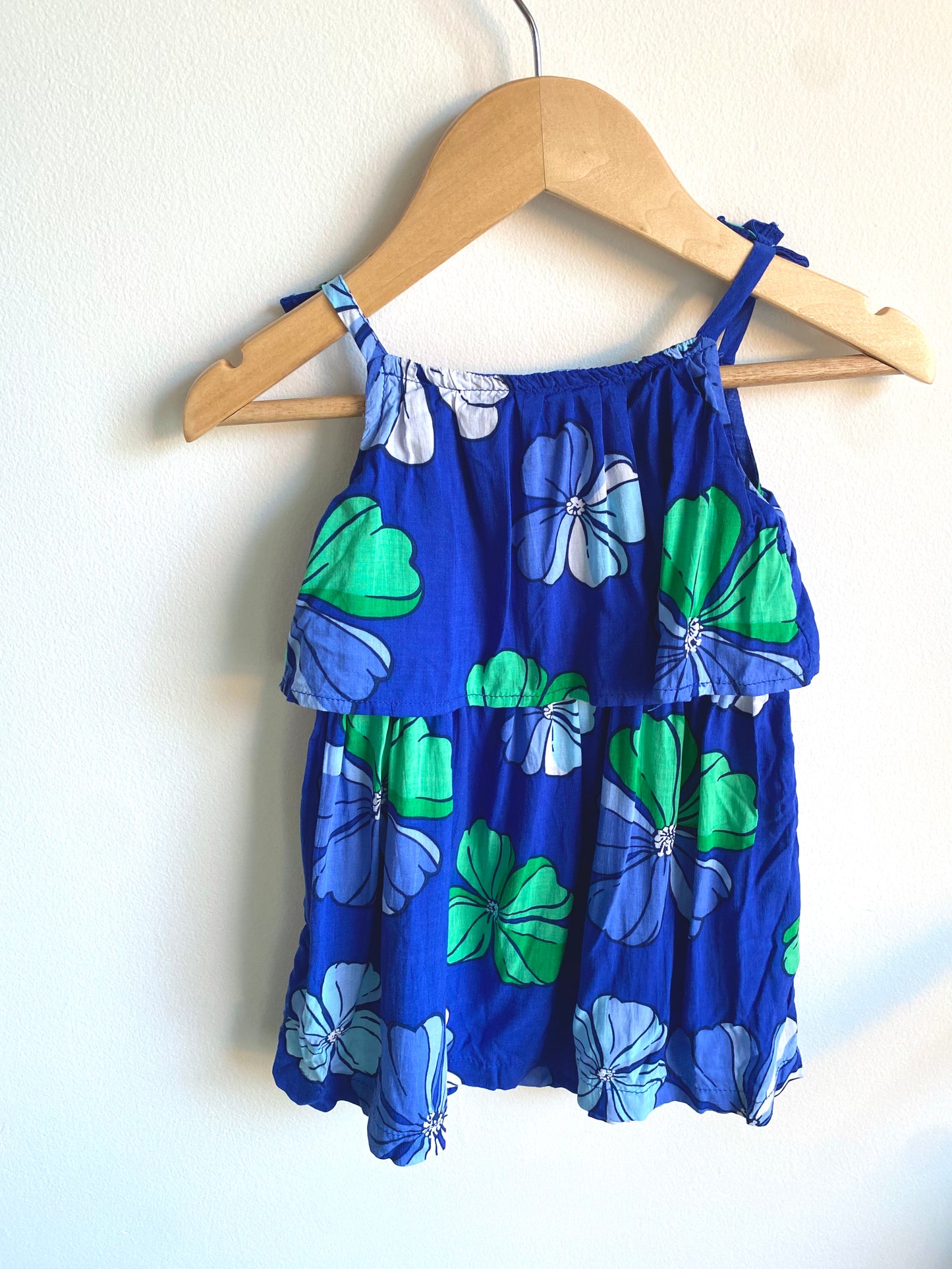 Blue Flower Summer Dress / 12m