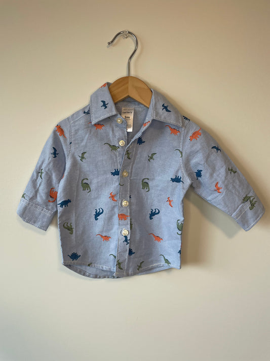 Dinosaur Dress Shirt / 3-6m