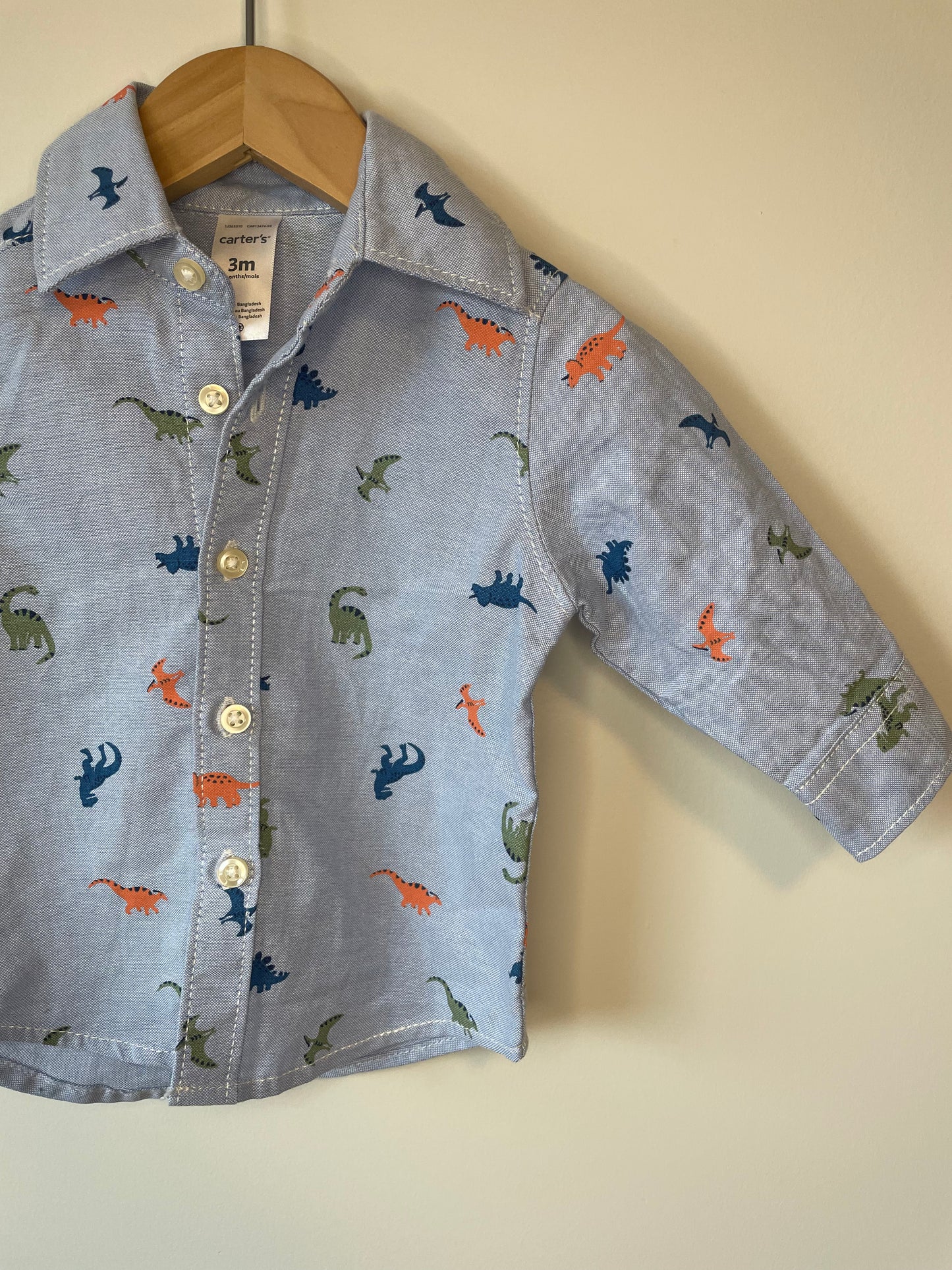 Dinosaur Dress Shirt / 3-6m