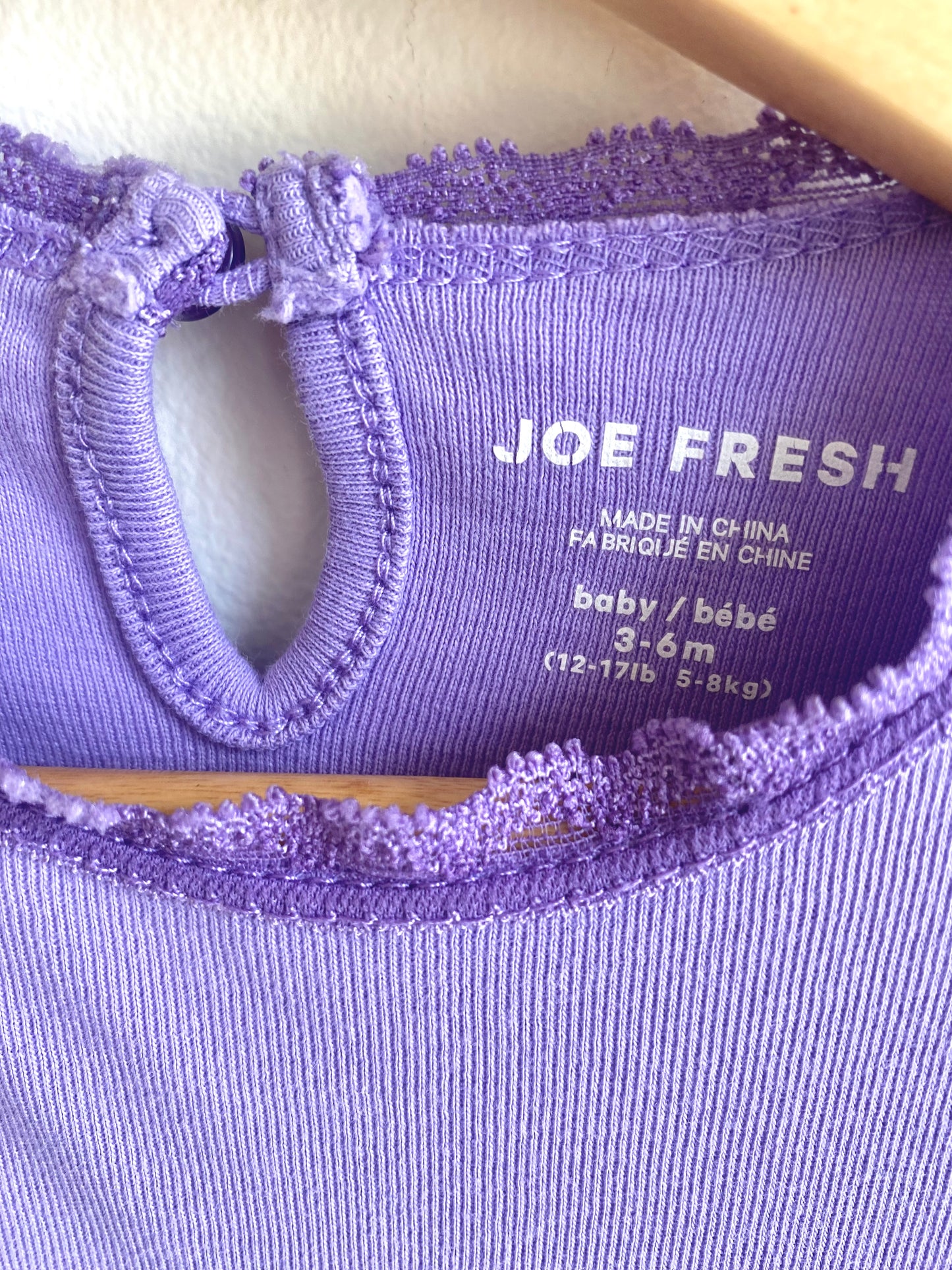 Purple with Lace Bodysuit / 3-6m