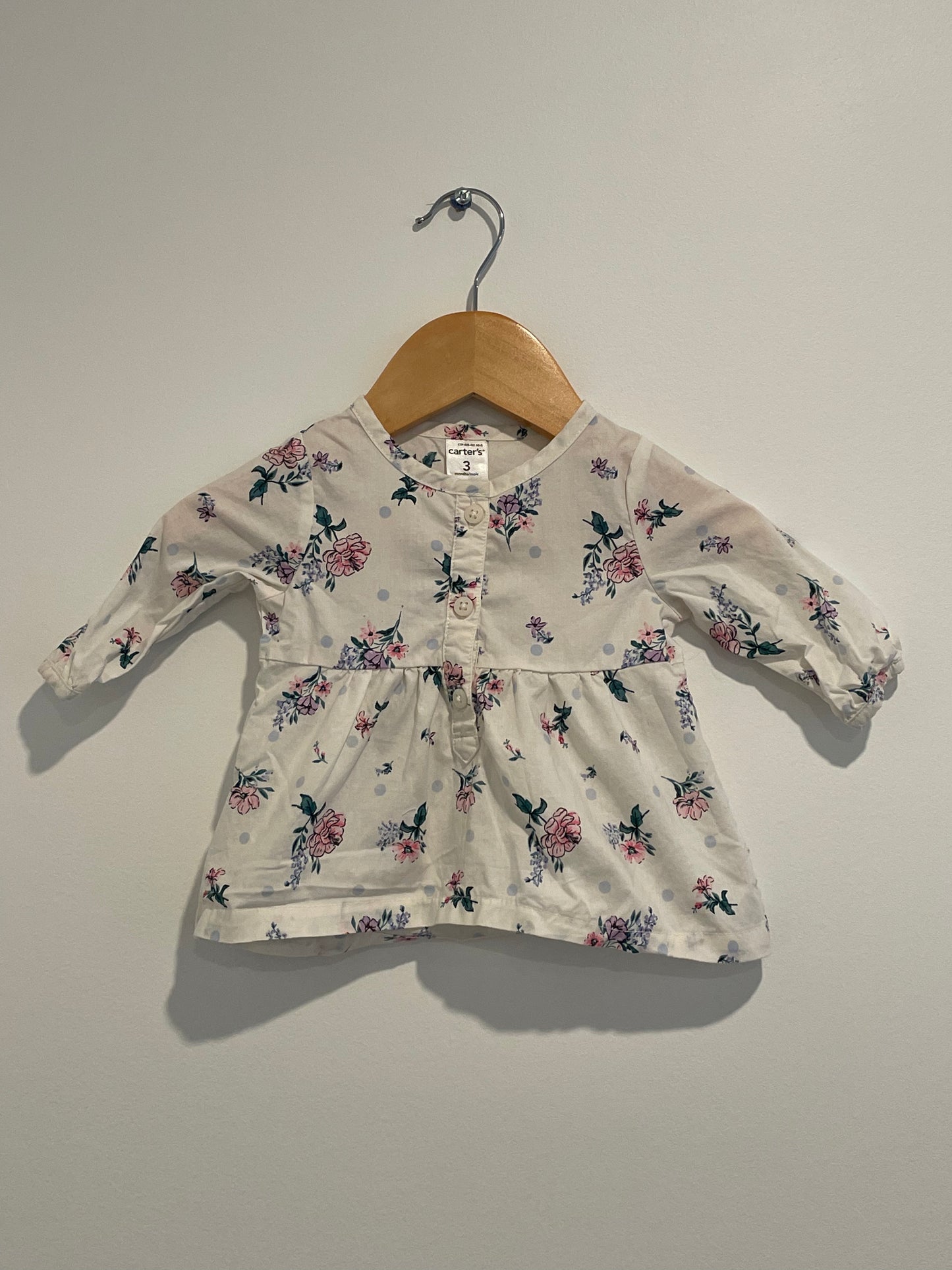 White Floral Long Sleeve / 3m