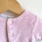 Soft Thick Pink Sweater with Floral Hood / Newborn