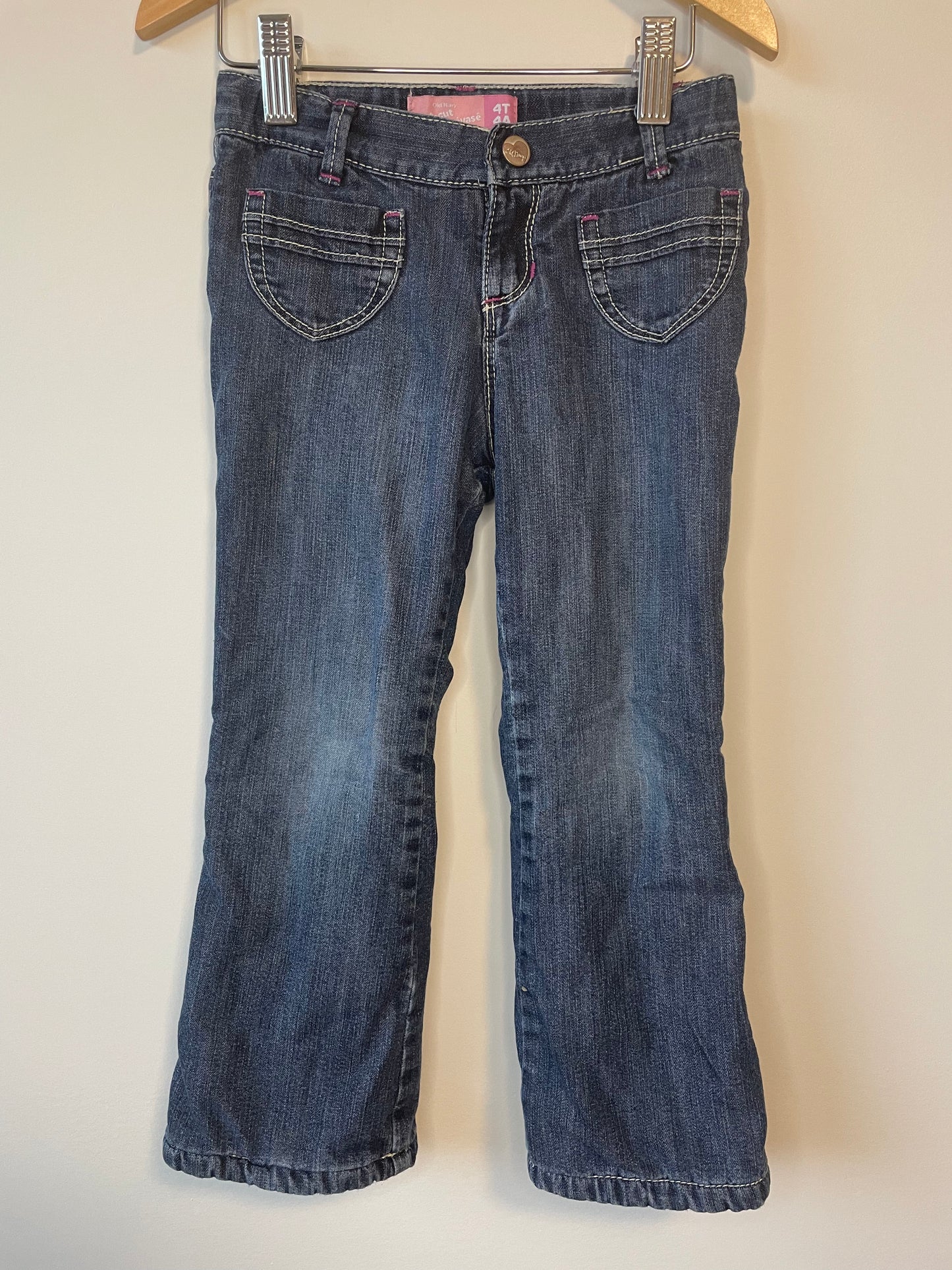 Boot-Cut Purple Lined Jeans / 4T