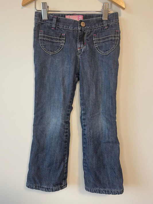 Boot-Cut Purple Lined Jeans / 4T