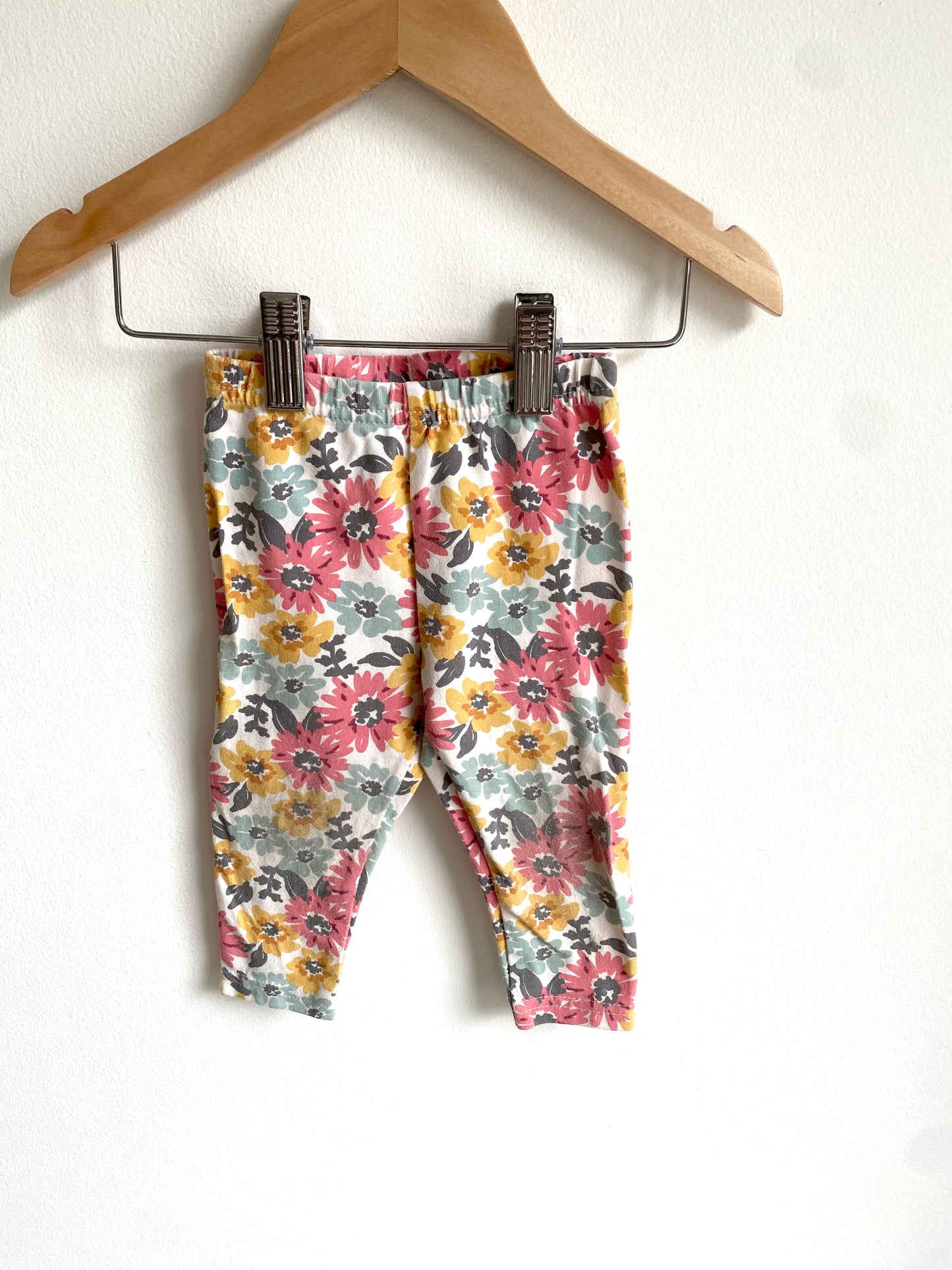 Colored Flower Pants / 12m
