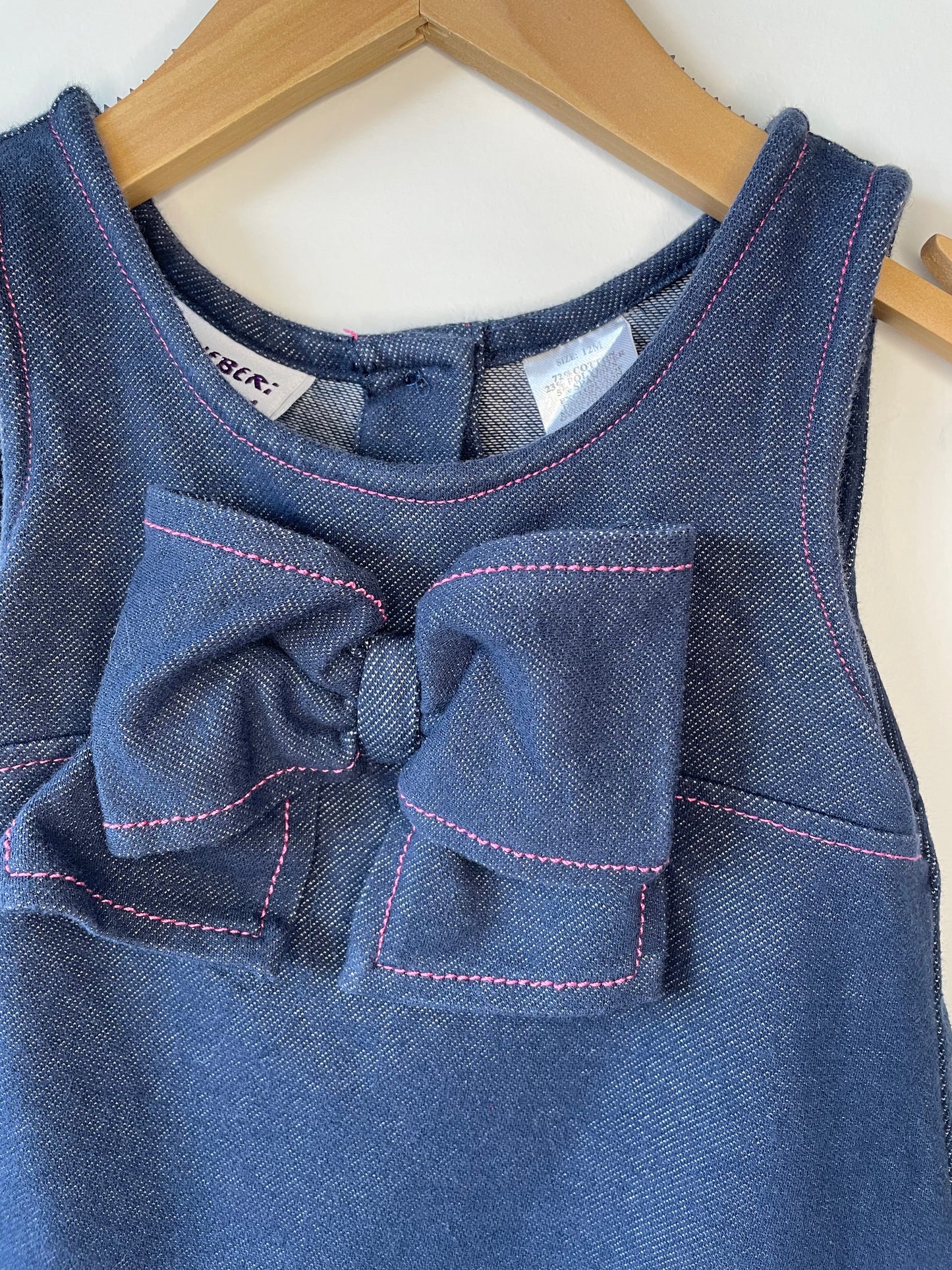Blue Dress with Bow / 12m