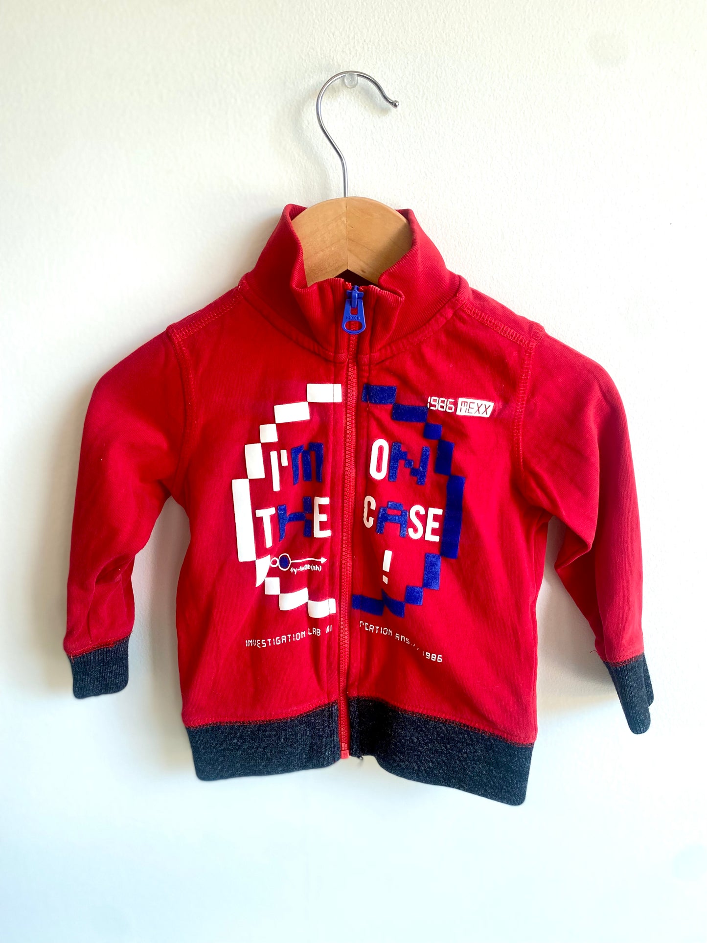 Mexx Red Zip Up Sweater / 9-12m
