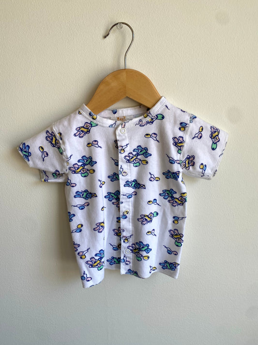 Teddy Bear Button T-shirt / 12m