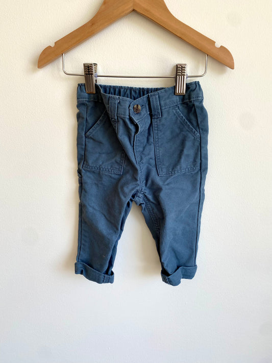 Blue Slacks with Pockets / 6-12m