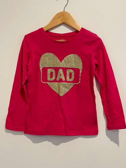 Sparkly Heart Dad Long Sleeve / 4-5 years