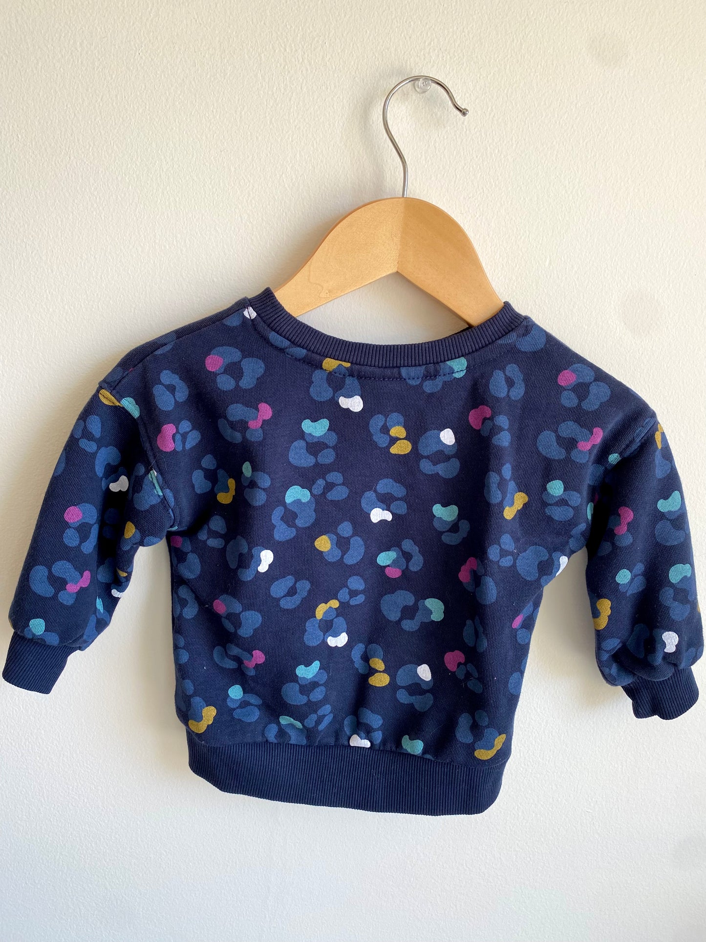 Navy Sweater with Color Shapes / 6-12m