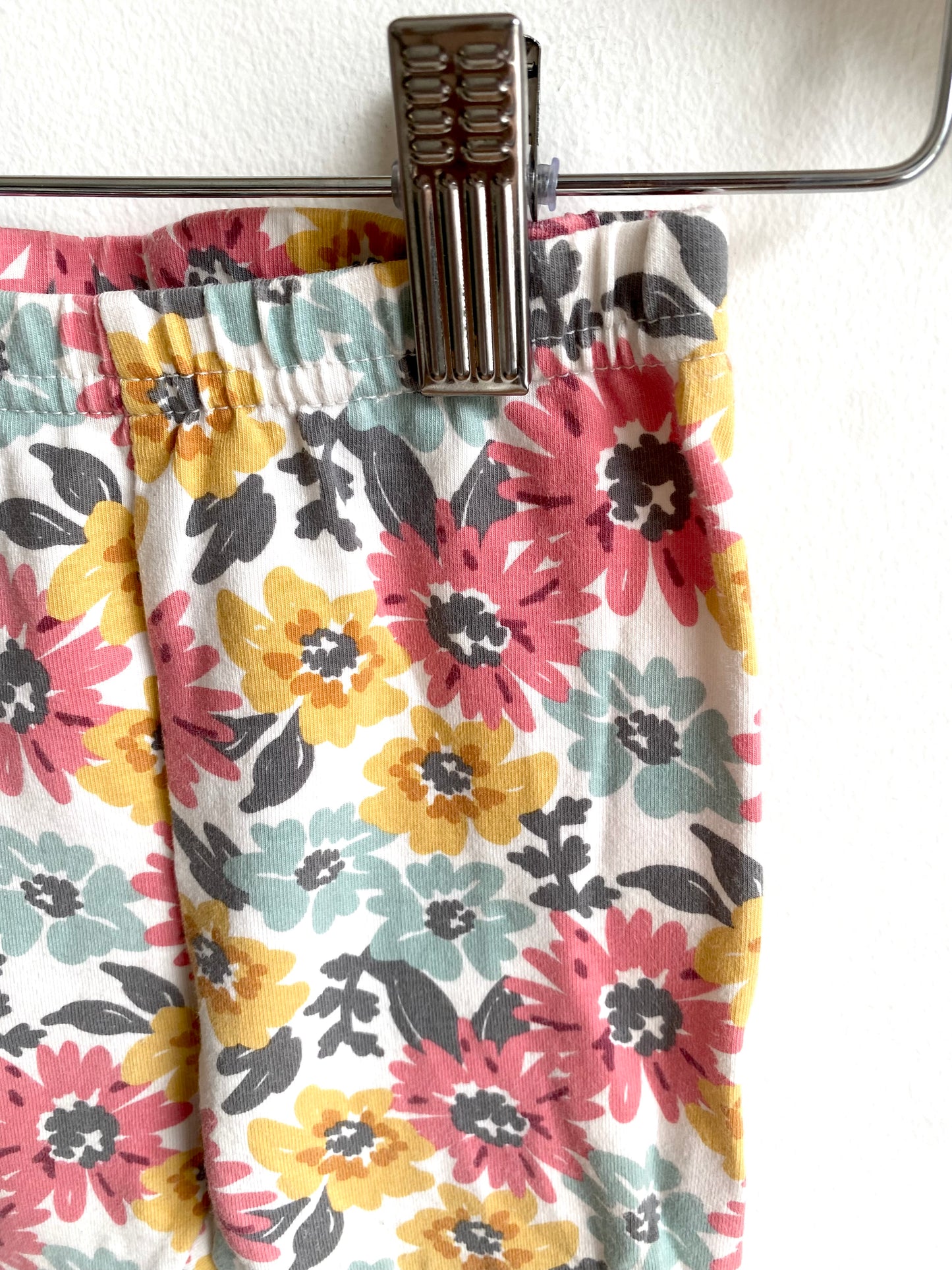 Colored Flower Pants / 12m