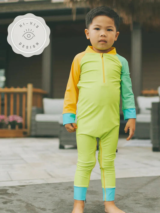 Full Zip Sunsuit - Lime Light (New Retail Item) / 4T