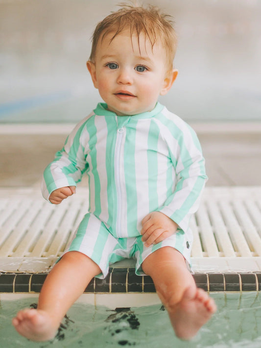 Shorty Sunsuit - Cabana Stripe (New Retail Item) / 3T