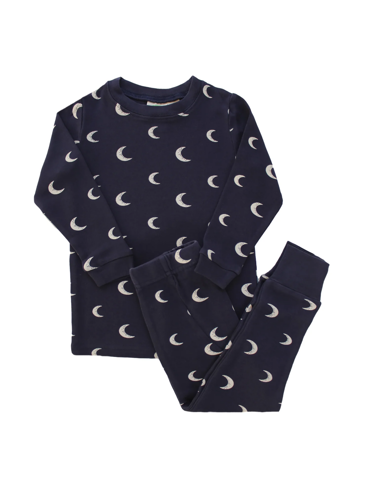 Organic Long Sleeve Moons PJ Set (New Retail Item)/ 2T